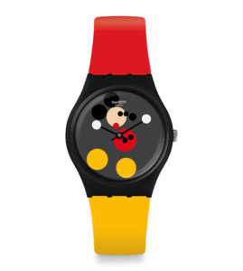 swatch x damien hirst mickey mouse disney collection art tribute red