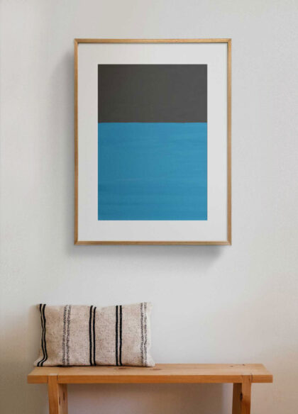 GREY TO BLUE - 70x100 cm, Natural