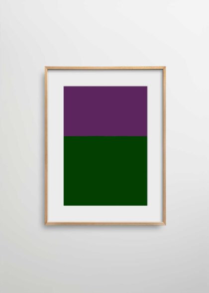PURPLE TO GREEN - 70x100 cm, Natural