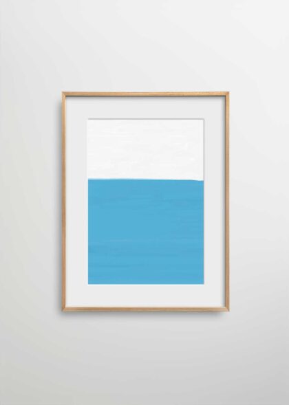 WHITE TO BLUE - 70x100 cm, Natural