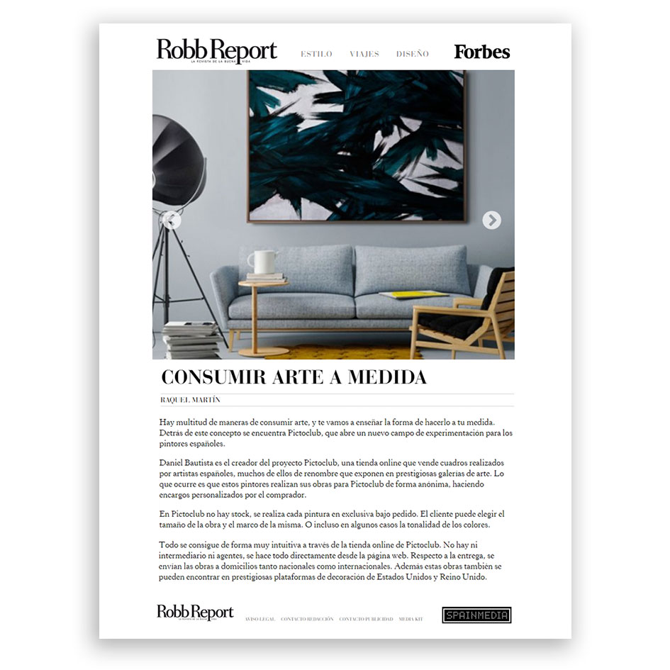 AMAZING ART CLUB - PRESS REVIEW - Robb Report Magazine