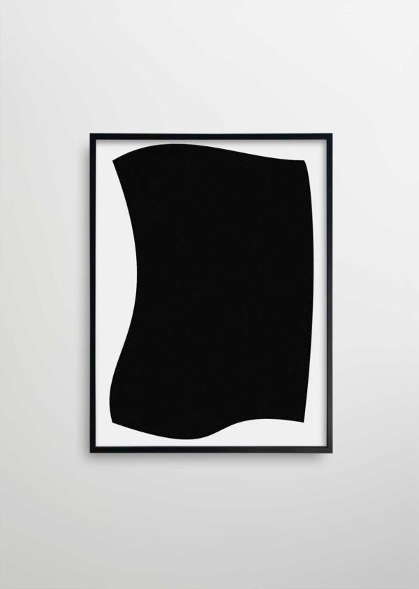 BLACK WAVE 1 - 70x100 cm, Black